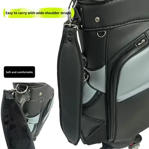 Bolsa de Golf Multifuncional Impermeable de Cuero Suave con Cuatro Ruedas y Cierre de Cremallera, Directo de Fábrica para Hombres y Mujeres // Multi- - Product Image 3