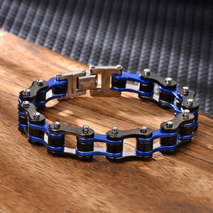 <span class=keywords><strong>Bracelet</strong></span> de motard pour <span class=keywords><strong>homme</strong></span>, bijoux punk, <span class=keywords><strong>bracelet</strong></span> en acier inoxydable épais, chaîne de moto pour <span class=keywords><strong>homme</strong></span> - Product Image 2