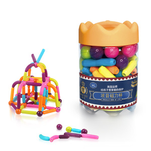 Bloques Magnéticos Educativos para Niños, Juguetes de Construcción de Plástico para Edades de 3 a 6 Años, Varillas Magnéticas Pop, 28p 46p 68p 86p, Origen Zhejiang - Product Image 3