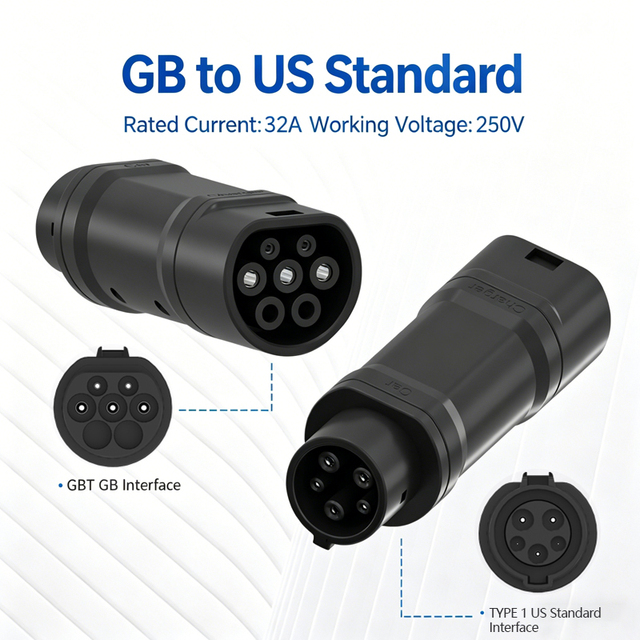 New WICEN GB/T to Type 1 EV Charging Adapter | Chinese Standard to SAE J1772 Connector