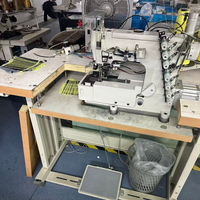 Máquina de Coser Industrial Automática para Decoración TS-2002 de Brazo Largo y Base Cilíndrica para Coser Etiquetas en Jeans