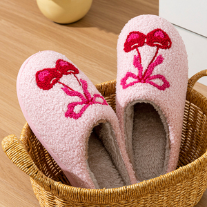 Pantofole Personalizzate Ricamate con Logo Cherry Designer, Morbide e Soffici da Interno in EVA, Casual da Donna, Ingrosso - Product Image 4