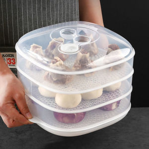 Microwave Steamer Food Grade Transparent 3 Tier With Lid For Steamed Buns And Vegetables Household Reheating Appliance - Product Image 1
