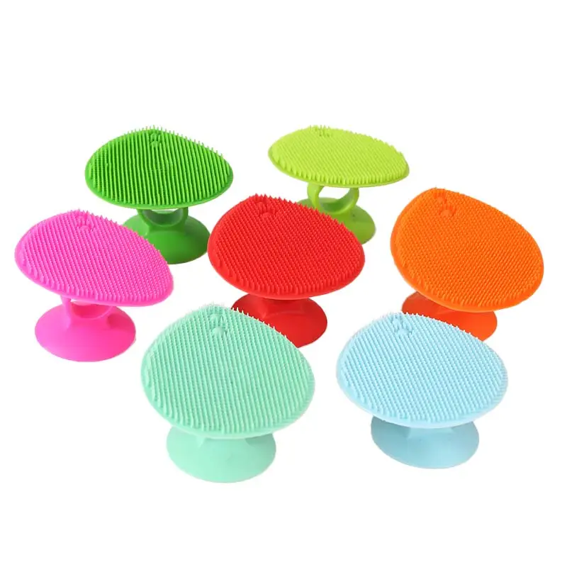 Vente chaude en forme de goutte d'eau grande brosse de nettoyage du visage en Silicone masseur de visage à main épurateur nettoyant avec ventouse