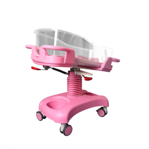 Carrito de <span class=keywords><strong>Hospital</strong></span> para Bebés Recién Nacidos, Material ABS Resistente, con Cesta de Almacenamiento para el Centro de Maternidad - Product Image 1