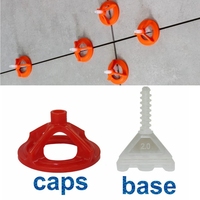 Outils de pose de carrelage de haute qualité Taurus, système d'alignement et de nivellement par vis de couleur personnalisable, entretoises de carrelage Spin Doctor pour usage en appartement