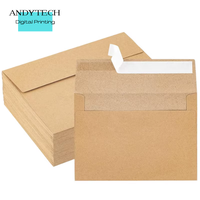 Enveloppe en papier kraft personnalisée, auto-adhésive, pour cartes de vœux, A4, A7, en carton imprimé pour l'emballage