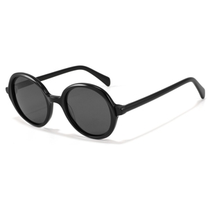 Gafas de sol redondas con montura completa de estilo tortuga, protección UV400, unisex, estilo retro para adultos - Product Image 6