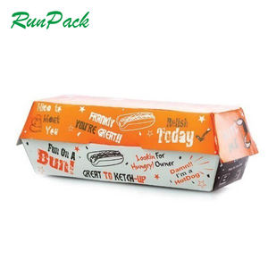 Boîte d'emballage jetable pour la restauration rapide, design personnalisé, qualité alimentaire, pour saucisses, <span class=keywords><strong>jambon</strong></span>, hot-dogs, hamburgers - Product Image 2