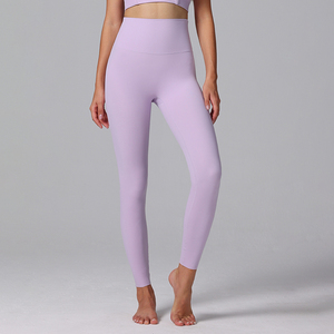 Leggings da Palestra <span class=keywords><strong>a</strong></span> Vita Alta con Logo Personalizzato, Abbigliamento Fitness e Yoga in Spandex e Nylon, <span class=keywords><strong>Pantaloni</strong></span> con Motivo Tinta Unita e Vita Alta - Product Image 2