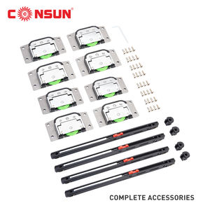 SR662-W Meubles Armoire Hardware Accessoires Chargement 35KG Acier Amortisseur Soft Close Porte Coulissante Amortisseur Et Rouleau - Product Image 2