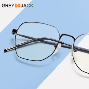 Lunettes anti-lumière bleue Greyjack, monture intégrale en métal, acier inoxydable, unisexe, 66005OP, protection des verres plats - Product Image 1