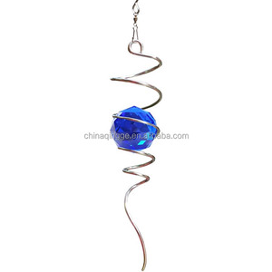 Giratorio de viento de 11 pulgadas para decoración de jardín, espiral de cristal de cola, bola colgante, cola en espiral, venta al por mayor - Product Image 4