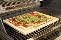 Pierre à pizza en cordiérite OMAKE de haute qualité pour four et barbecue, professionnelle, 12x15 pouces, 15 mm d'épaisseur, ronde/carrée, logo personnalisé disponible, faite à la main