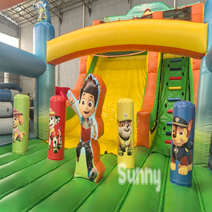 Château gonflable combiné avec toboggan sur le thème des chiens de dessin animé, qualité commerciale, personnalisable, pour enfants, à vendre - Product Image 6