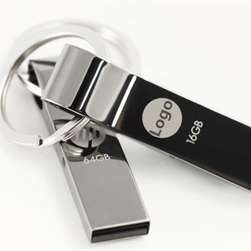 Wholesale Metal Usb Flash Drive/Keychain USB Pen Drive 64GB 32GB 16 Gb 8GB 4GB 2GB  with Customized Logo Giveaway Gift USB Stick