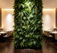 Vente directe d'usine, décoration de fond d'événement personnalisée, grande plante verte en tissu, mur de fleurs artificielles