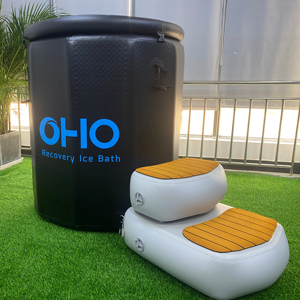 OHO Portable Durable Inflatable Dropstitch <strong>Ice</strong> Bath Barrel Cold Plunge Tub for 1-2 Person <strong>Ice</strong> <strong>Bucket</strong> - Product Image 1