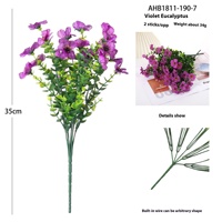 Bunga Buatan Grosir Rumput Air Rumput Musim Semi Bunga Sutra Violet Bunga Sutra Daisy Kecil Perlengkapan Dekorasi