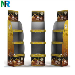 Biểu tượng tùy chỉnh in ấn miễn phí đứng POS hiển thị sàn đứng có thể tái chế hiện đại các tông sóng hiển thị cho siêu thị - Product Image 5