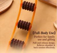 Rouleau de massage dorsal en bois de wengé naturel extra long de 96 cm, outil de bien-être corporel pour tissus profonds, marque privée, vente en gros, OEM