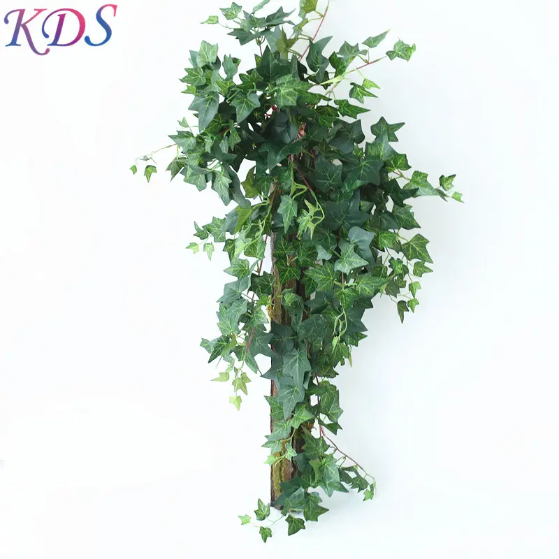 Folhas verdes de alta qualidade para parede, flores artificiais, wisteria longa