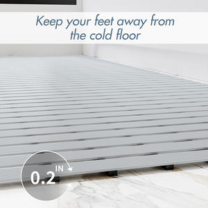 Alfombra Antideslizante para Baño, Rectangular, Gris, de Fibra de Poliéster, Diseño Minimalista, Alfombra para Piso de Ducha - Product Image 5