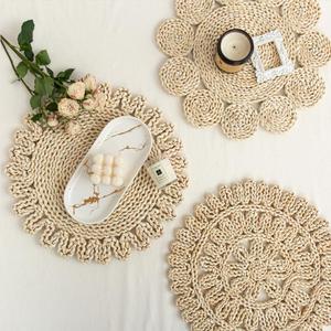 Giapponese fatto a mano Anti-caldo antiscivolo decorativo tavolo da tè tappetino di mais buccia di isolamento con fiore di paglia Design per la cucina di casa - Product Image 4