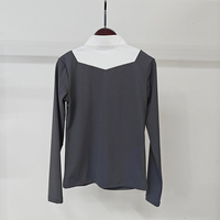Chemise de concours équestre respirante pour femme, séchage rapide, manches longues, couche de base en maille, vente en gros