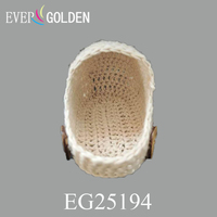 EG25194 9X5CM Mini poussette tricotée à la main DIY, poussette bébé en crochet faite à la main, berceaux pour bébé pour baby shower et baptême