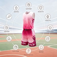 Ensembles d'uniformes de basketball pour hommes à sublimation dégradée, en gros, maillots de sport en maille respirante, supporte la personnalisation du logo et du numéro