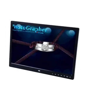 Venta caliente 15,4 pulgadas Full HD Función táctil Interfaz USB Marco de fotos digital para negocios