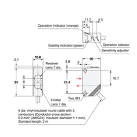 BXuan E3Z 24V NPN PNP Capteurs optiques 1m Distance de détection Commutateur de proximité photoélectrique