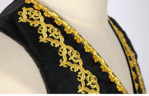 Gilet <span class=keywords><strong>Baroque</strong></span> élégant avec broderie dorée pour <span class=keywords><strong>homme</strong></span>, veste de Cosplay médiéval, gilet de Prince victorien, tenue de scène, de bal, de drame et d'opéra - Product Image 6