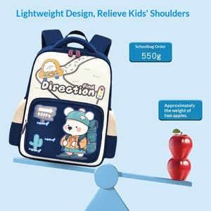 Primary School Grade 1-3 Boys Girls Multi-layer Ultra-light Neoprene <strong>Backpack</strong> Reducing <strong>Weight</strong> Protecting Ridge Large Capacity - Product Image 4