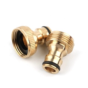 Conector de manguera de jardín de latón, adaptador de grifo roscado hembra de <span class=keywords><strong>1</strong></span>/2 "y 3/<span class=keywords><strong>4</strong></span>"