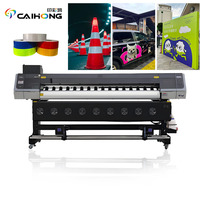 Impresora de inyección de tinta ecosolvente automática de 2 cabezales I3200 de 1.8m para exteriores, para carteles fotográficos y tela flexible rollo a rollo