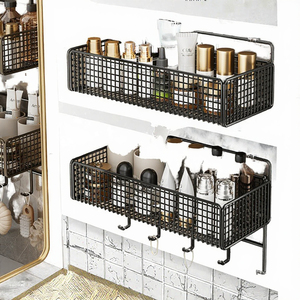 Étagères de douche d'angle à double niveau, type classique, anti-rouille, sans perçage, finition chromée, pour rangement moderne - Product Image 3