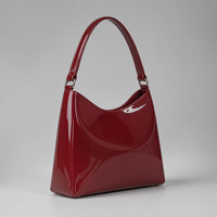 Cuir synthétique PU imperméable de 0,8 mm, cuir verni PU sans plis, cuir synthétique miroir PU pour chaussures et sacs de mode