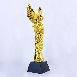 Trofeo de águila de resina de bronce plateado dorado Impresión de forma personalizada Trofeo de vidrio de resina Premio de cristal Trophis - Product Image 6