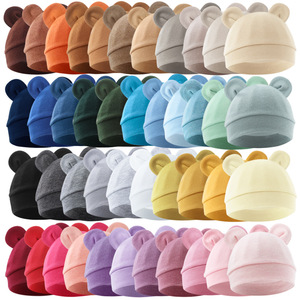 Gorro de Punto de Algodón para Niños al por Mayor, Gorro de una Sola Capa de Color Puro con Orejas de <span class=keywords><strong>Mickey</strong></span> para Bebés y Niños Pequeños - Product Image 6