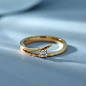 Anillo de Compromiso Clásico de Joyería Fina Exquisita con Diamante Natural de Alta Calidad en Oro Rosa Sólido de 18K Personalizado de Fábrica Directa para Fiesta - Product Image 3