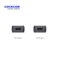 Kabel Ethernet Gigabit opsional Flex tinggi IX-10P ke IX-10P untuk kamera industri Cat.5e