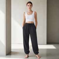 Jogging taille haute ample pour femmes grandes tailles, pantalon de survêtement avec cordon de serrage, pantalon de yoga avec poches