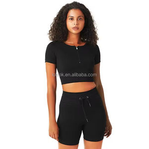 Shorts Deportivos de Yoga para Mujer, de Cintura Alta, Tejido Suave de Doble Cepillado, Transpirable, Color Negro Sólido, Elásticos en Cuatro Direcciones - Product Image 5