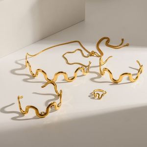 Conjunto de joyas románticas y elegantes con colgante de corazón en piedra natural de ágata y acero inoxidable - Product Image 2
