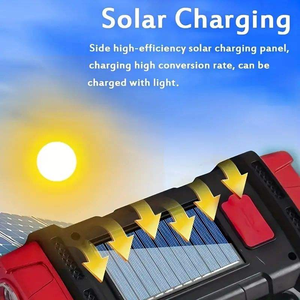 Lampe torche solaire puissante à LED avec lumière de travail COB, 4 modes, rechargeable par USB, étanche, pour <span class=keywords><strong>le</strong></span> camping en plein air - Product Image 5