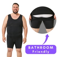Body une pièce pour homme Combinaison amincissante par compression respirante et facile à utiliser pour la salle de bain
