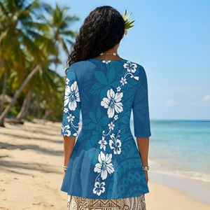 Camicetta da <span class=keywords><strong>Donna</strong></span> con Motivo Floreale alla Moda, <span class=keywords><strong>Mezza</strong></span> <span class=keywords><strong>Manica</strong></span>, Design Personalizzato, Comoda e Morbida, Casual da Spiaggia - Product Image 3