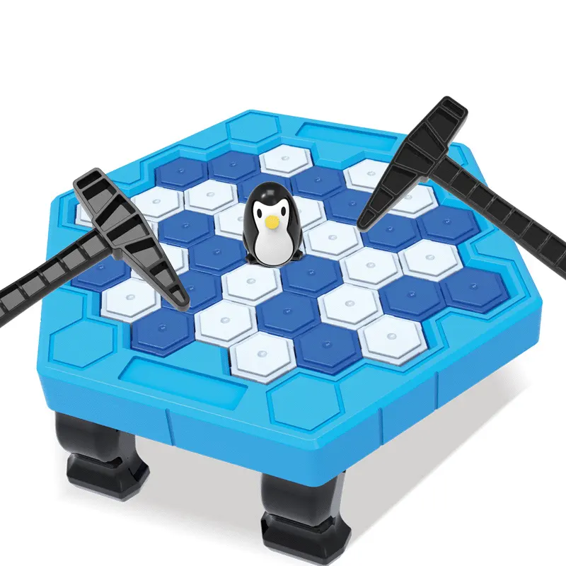 Puzle de escritorio intelectual de pingüino para niños, juego de cubos de hielo de equilibrio para golpear, juego interactivo de fiesta para padres e hijos